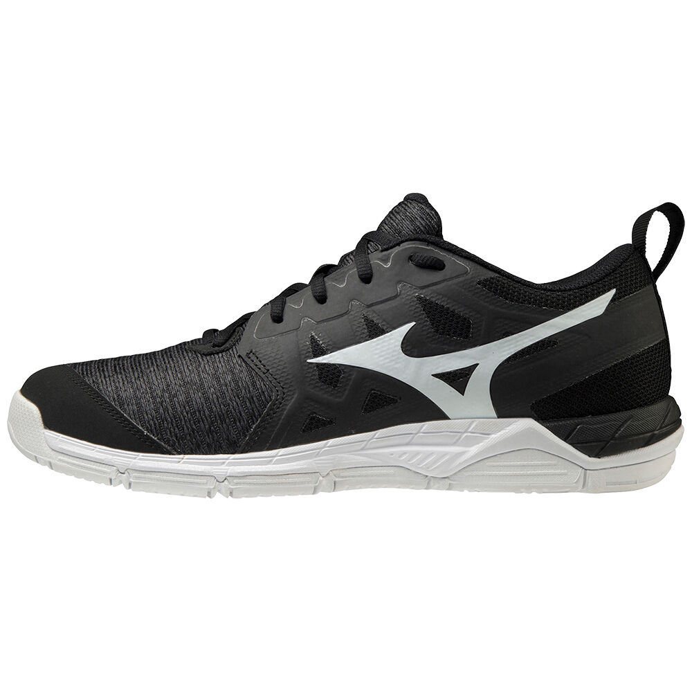 Mens Mizuno Wave Supersonic 2 Volleyball Shoes Black/White/Grey Philippines (YEBKHN791)